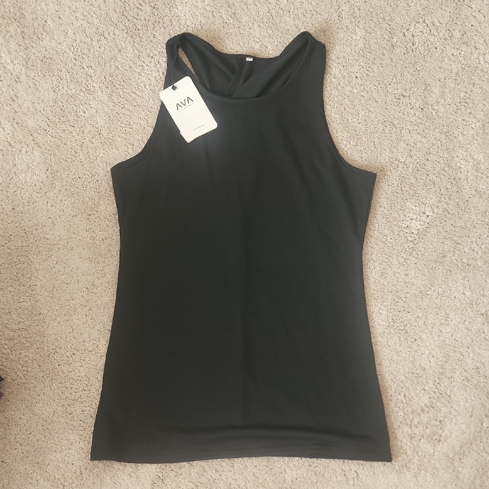 AVA Women's Elegant Black Tank Top